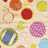 Pixelated pattern of colorful circles and rings on a light background with blue text reading 'Abby' in the upper right.