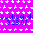 A static image with a bright purple background patterned by white stars, overlaid with repeated blue text strings and dates.