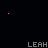 repeating 'LEAH' text with shifting colored pixel patterns on a black background, animated as color variations change across frames