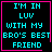 Four identical display cyan text on black background with pink borders; two include a pink heart and star symbol