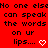 Red background with black pixelated text repeating 'No one else can speak the words on ur lips...' and white heart symbols.