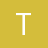 A white capital letter T centered on a solid mustard-yellow background with subtle shadow effects.