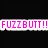 A static image with a black background on the left and a pixelated cat illustration on the right, featuring pink text reading "FUZZBUTT!!".