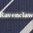 Dark blue background with diagonal white stripes and partially visible text fragments including 'Ravenclaw', 'The', 'cleverest', and 'are' in light gray font.