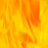 Animated orange-yellow flame pattern with dynamic motion, transitioning from dense swirling flames to a solid gray rectangle on the right side.