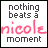 identical pixelated icons featuring 'nothing beats a nicole moment' text with red and black lettering on white background