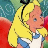 Static 48x48 pixel buddy icon depicting a cartoon character with yellow hair, blue dress, and white collar against colorful background.