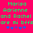 Green pixelated text on bright pink background reads Marisa Adrienne and Rachel are mi bffsare mi bffs with blue/purple star icons below.