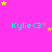 A bright pink background with scattered yellow and light purple stars, displaying multiple instances of cyan text reading "Kylie<3" in a