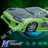 Pixelated green and gray car with blue wheels on dark green background, text 'MY CAR' in green above it.