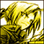 Pixelated anime-style character portraits in yellow, green, and blue color schemes with flowing hair and hooded clothing.