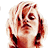 A 4-frame animated contact sheet showing a woman with blonde hair in various poses and expressions against a white background.