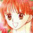 Pixelated anime-style close-up of a character with orange hair and brown eyes, static single-frame icon.