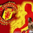 Animated icon with red and yellow flame-like background, featuring a figure in sports attire holding a soccer ball.