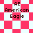 Pixelated icon with pink and white checkered background displaying 'AE American Eagle' text in dark brown.