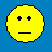 A 3x3 grid of pixelated yellow smiley faces on a blue background, showing nine distinct facial expressions from neutral to wide grins with varying mouth shapes and eye positions across sampled frames.