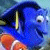 Blue cartoon fish with yellow fins and orange-and-white stripes appears in top-left quadrant of a four- , while blue text display 'what do we', 'do? we...', and 'swim swim swim' across the other quadrants