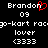 Pixelated text displays 'Brandon' with red heart symbol, '09', 'go-kart rac', 'lover', and '(3333)' on black background.