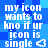 Blue pixelated background with white text reading 'my icon wants to kno if ur icon is single' and a heart symbol, repeated in two vertical