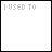 25 white squares with black borders, each containing pixelated text that changes across frames to display phrases like "I USED TO" and "OBSESS OVER LIVING."