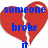 A red broken heart with blue text reading 'someone broke it' in pixelated font against a white background.