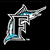 Pixelated silver and cyan marlin fish icon with blue text reading 'I miss Florida' on black background.