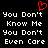 Red pixelated heart symbol above white pixelated text reading "You Don't Know Me You Don't Even Care" on black background.