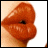 Animated contact sheet of lips forming a kissing motion with text overlays across frames