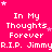 Pink background with repeated white text "In My Thoughts Forever R.I.P. Jimmy" and small white stars, static image with no visible animation changes.