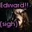 Animated icon with four distinct text and image segments showing character expressions, dialogue, and emoticons.