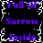 A static image with purple text on a black background, framed by white pixelated borders, displaying repeated phrases.