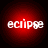 Red circular icon with white text 'ecripse' on a dark background, displayed in a