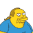 A 48x48 pixel animated contact sheet featuring The Simpsons Movie logo with a character and donut-shaped letters, displayed in a 3x2 grid layout.