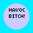 Four identical light purple circular icons with black pixelated text "HAVOC BITCH!" on a bright blue background.