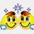 Two yellow cartoon faces with brown hair and blue accents, surrounded by purple stars, next to black text reading "Gemini May 22-June 21" on a white background.