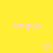 Yellow background with pink pixelated text 'Unquo' and two heart symbols, one on each side.