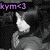 Pixelated icon with purple text 'kymc3' at top left, white and gray abstract shape on dark background.