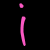 Pink pixelated text and heart symbol on black background with gray square in bottom right corner.