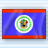 Static pixelated image of a flag with blue field, red horizontal stripes top and bottom, and central circular emblem featuring green rings around multicolored core.