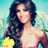 Pixelated image of a person with long dark hair wearing a pink bikini top against a light blue background with green and yellow elements.