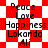 Red and white checkered background with repeated text 'Peace Love Happiness Lokanda Ali' in black font across four
