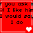 Red background with black text reading "if you ask if I like him if I like him I would say I do" and white heart symbols in four quadrants.