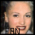 nine showing a person with light hair and red lipstick, each displaying the word 'FAN' in different colors