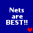 Blue background with white pixelated text 'Nets are BEST!!' and red heart symbols in different positions across frames.