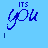 Blue background with repeated 'ITS YOU' text above fragmented phrases like 'I CAN', 'I CANT', and 'DENY' in varying blue shades.