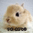 A light brown rabbit with large black eyes and small ears appears in four , the first showing text "so cute" below it