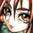 Pixelated anime-style face with brown hair and orange eyes, next to black background with white text reading "Anime IM" and "c0m".