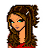 Pixel art contact sheet showing three frames of a red-themed animated icon with a female character and text reading "born to dance".