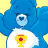 A Care Bears buddy icon featuring a blue bear with a golden chalice symbol on its chest, next to "Care Bears" text and "B002 TCFC" in pixelated style.
