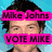 Pixelated portrait of a person with dark hair against light blue background, featuring overlaid text in pink and green blocks.